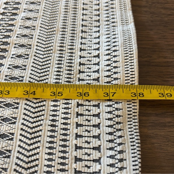 ❤️ Banana Republic Black and Cream Geometric Midi Dress 6 - Picture 9 of 11